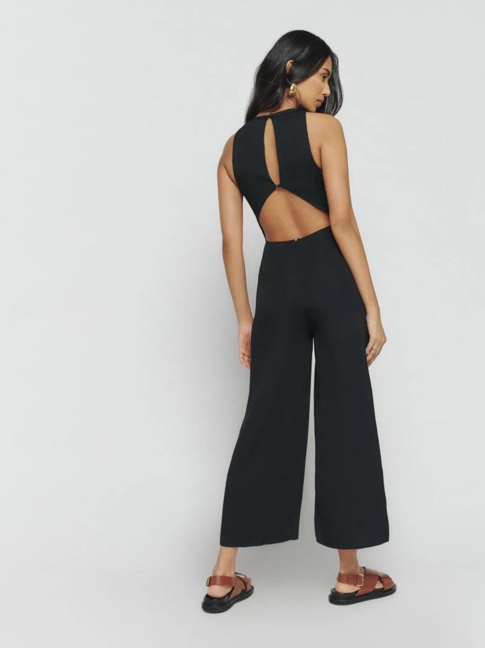 Reformation Lucia Jumpsuit Black Size 12 NWT
